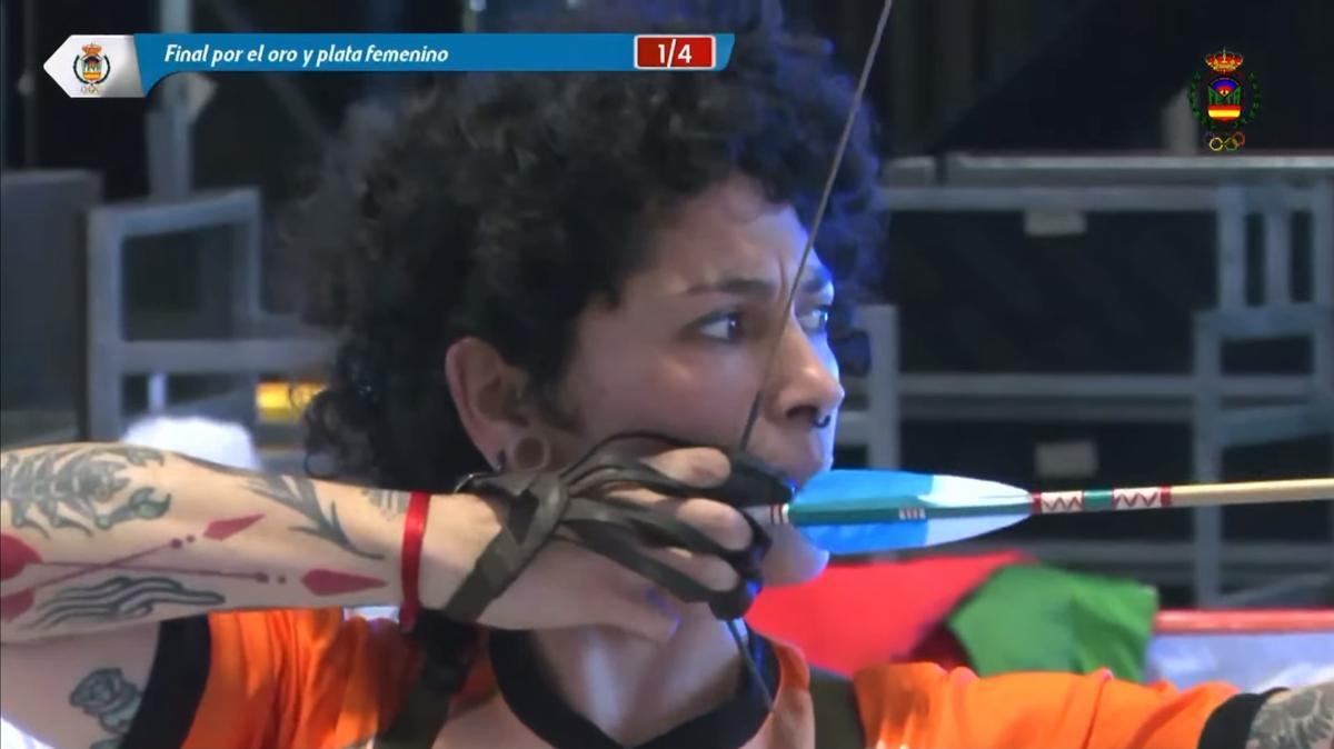 Mar Pérez en acción durante el Campeonato de España.