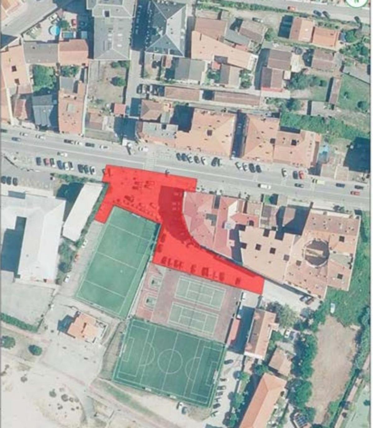 La zona roja es la afectada por el proyecto de Rodeiriña.   | // S. ÁLVAREZ  
