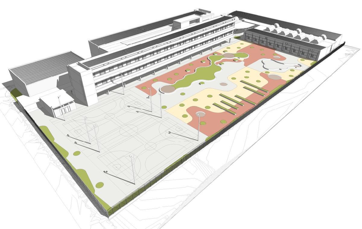 Recreación de cómo será el centro educativo.