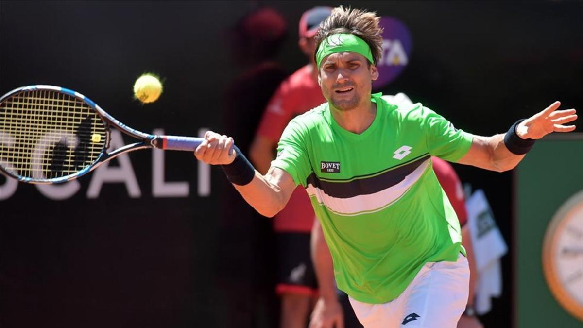 David Ferrer, en su partido ante Kei Nishikori