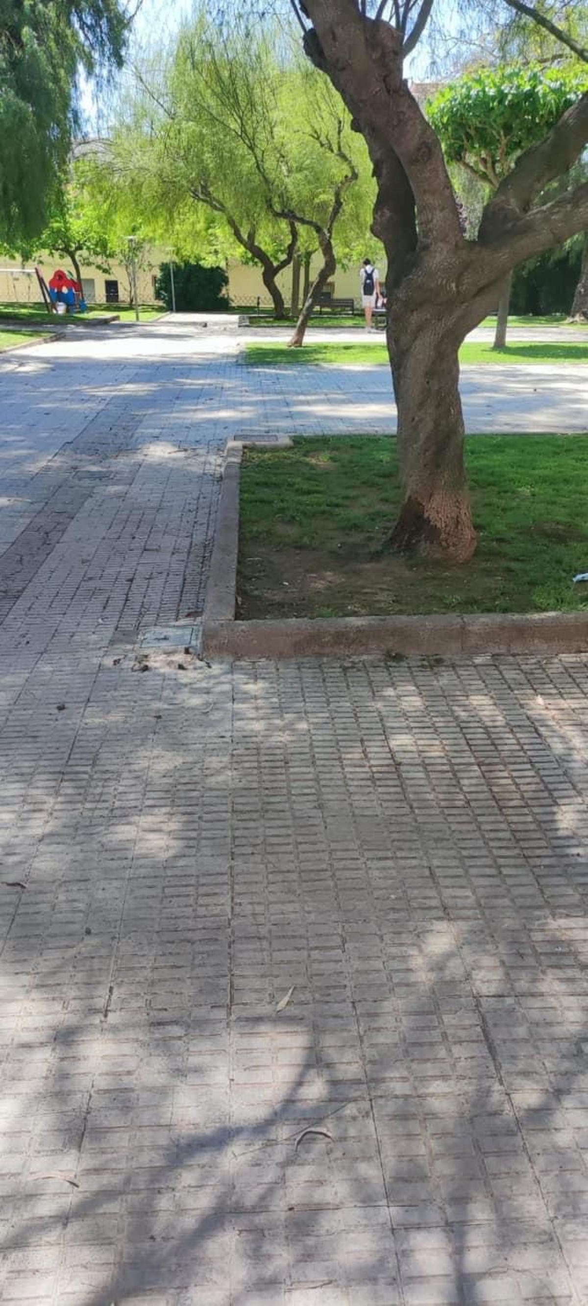 Imagen del parque después del acto vandálico