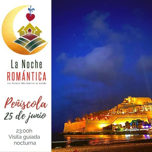 Cartel anunciador de la &#039;Noche Romántica&#039; en Peñiscola