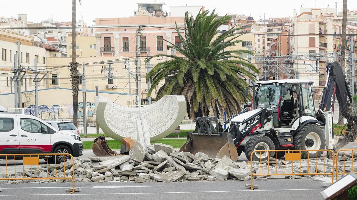 Obras de reforma del Parc del Port.