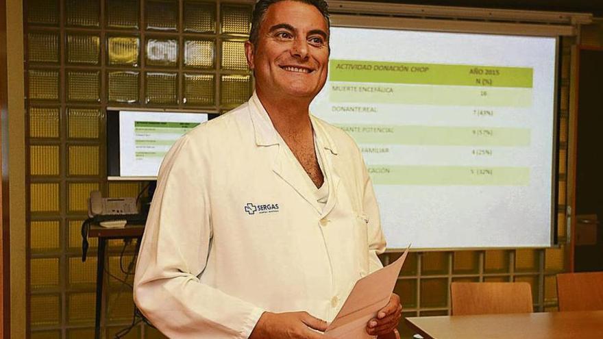 José Luis Martínez Melgar, responsable de la Oficina de Coordinación de Transplantes del CHOP. // G. S.