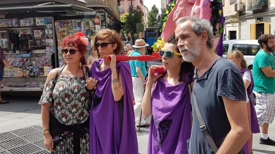 Willy Toledo en la manifestación.