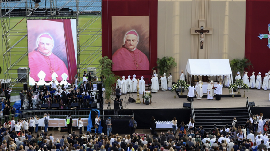 La beatificación de Jacinto Vera, hijo de Lanzarote, reúne a 20.000 uruguayos