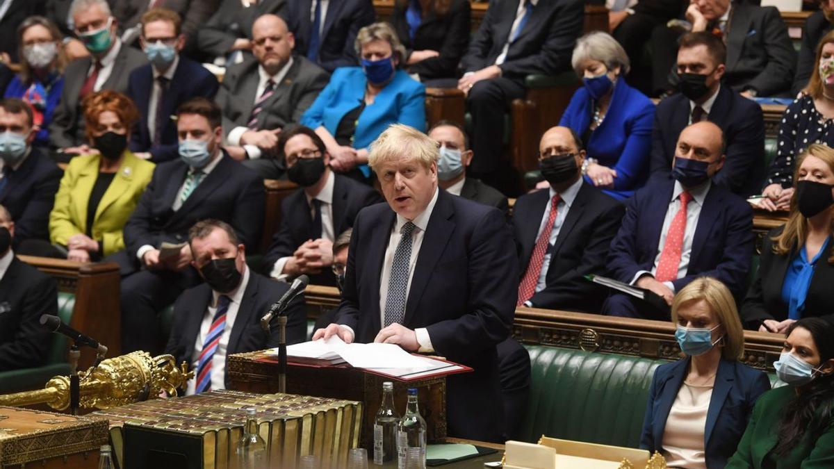 Boris Johnson intervé a la Cambra dels Comuns. | EFE