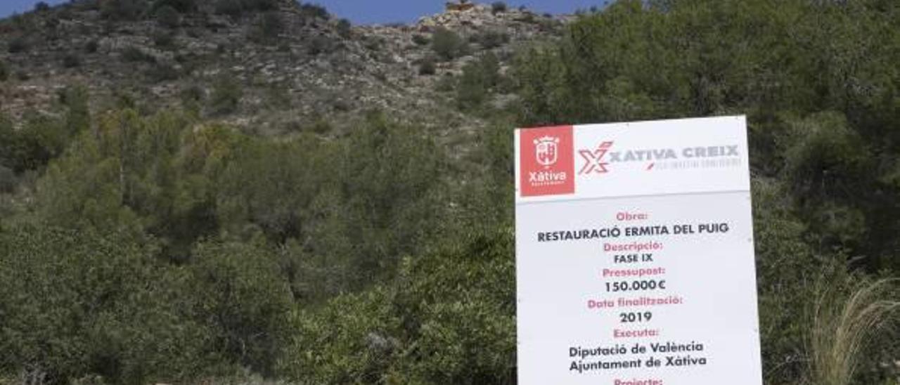 La novena fase de restauración del Puig moverá 147 toneladas de materiales por helicóptero