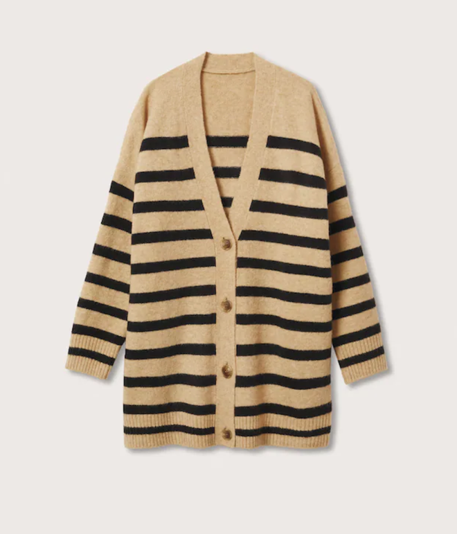 Cardigan a rayas de Mango