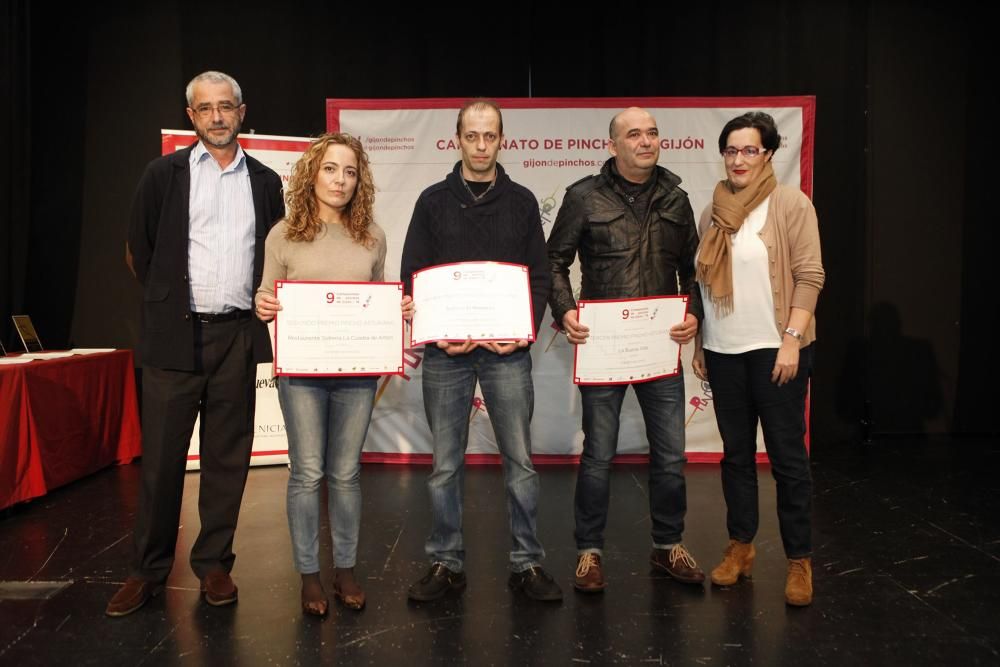 Entrega del IX Campeonato de Pinchos de Gijón.