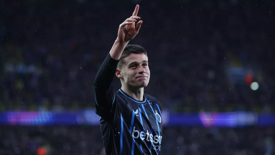 Tresoldi dio el gol del empate al Brujas que levantó a todo el estadio