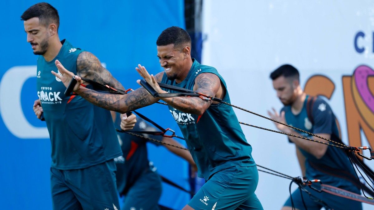 Vinicius Souza en un entrenamiento