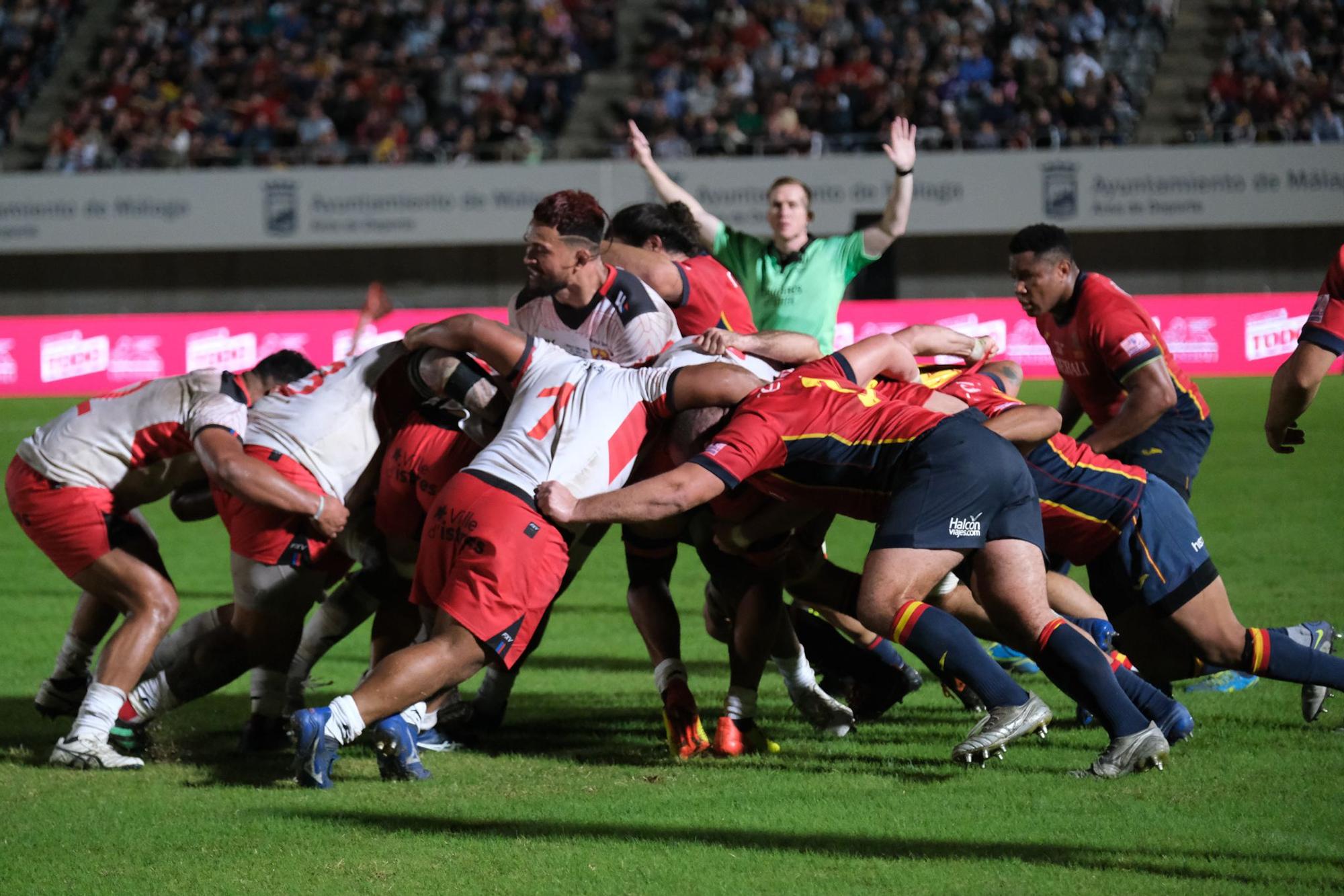 Málaga disfruta del España - Tonga de rugby