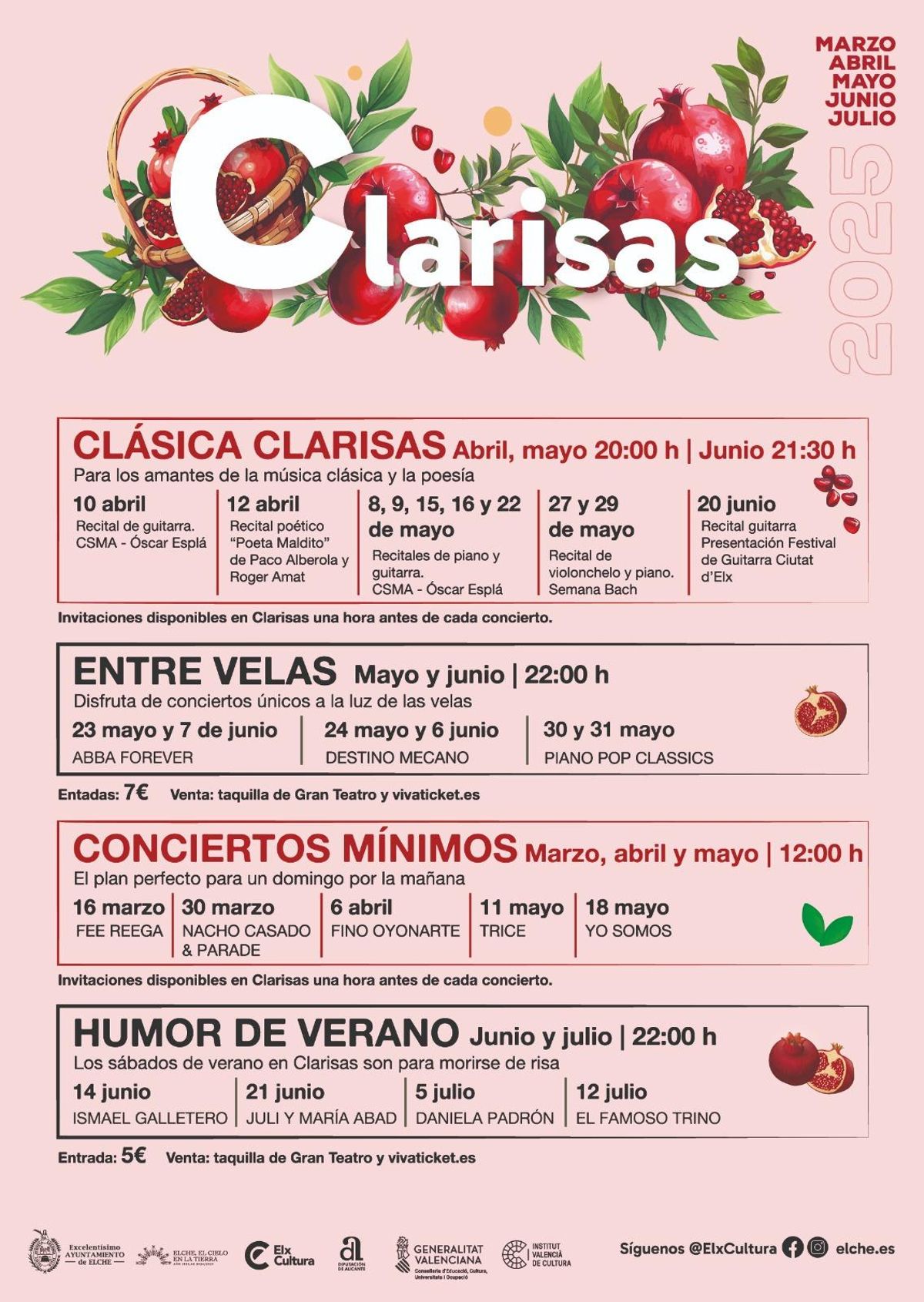 La programación de Clarisas para el patio de Los Naranjos