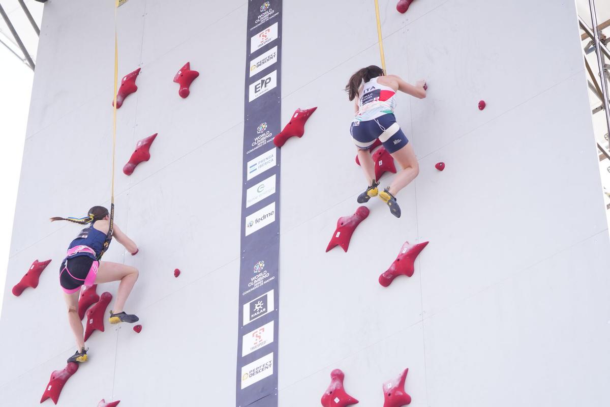 Final femenina de velocidad en World Climbing Series Comunidad de Madrid 2026