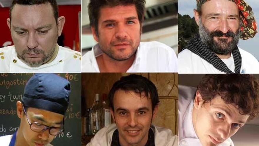 Algunos de los cocineros que participarán en los &#039;show cooking&#039; de la feria: Albert Adrià, que este verano abrirá Heart Ibiza con su hermano Ferran.  f efe; David Reartes, chef de Lips Reartes. f Aisha Bonet; Francisco Javier Marí, jefe de cocina de Can Gat. f Vicent Marí; Hideki Aoyama, de Sushiya Aoyama. f F. de Lama; José Miguel Bonet, de Es Ventall de Sant Antoni. f Vicent Marí; Íñigo Rodríguez, de el Hotel Pacha. f Vicent Marí