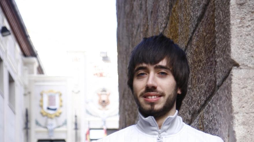 Alberto López, en una calle del casco antiguo de la capital