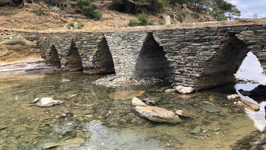 Acaben les obres del pont d&#039;Es Sortell de Cadaqués, afectat pel temporal Gloria