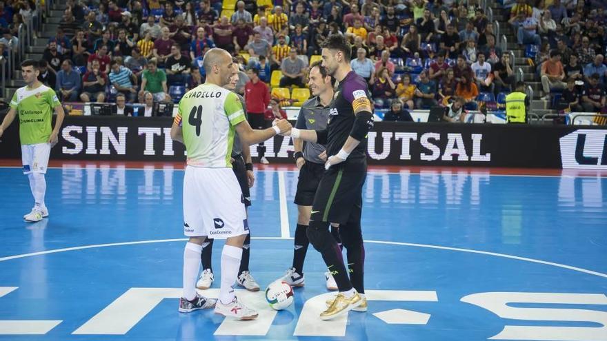 Antonio Vadillo en los prolegómenos de su último partido como jugador de fútbol sala.