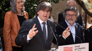 Carles Puigdemont crida a la unitat independentista per aplicar la DUI del 2017