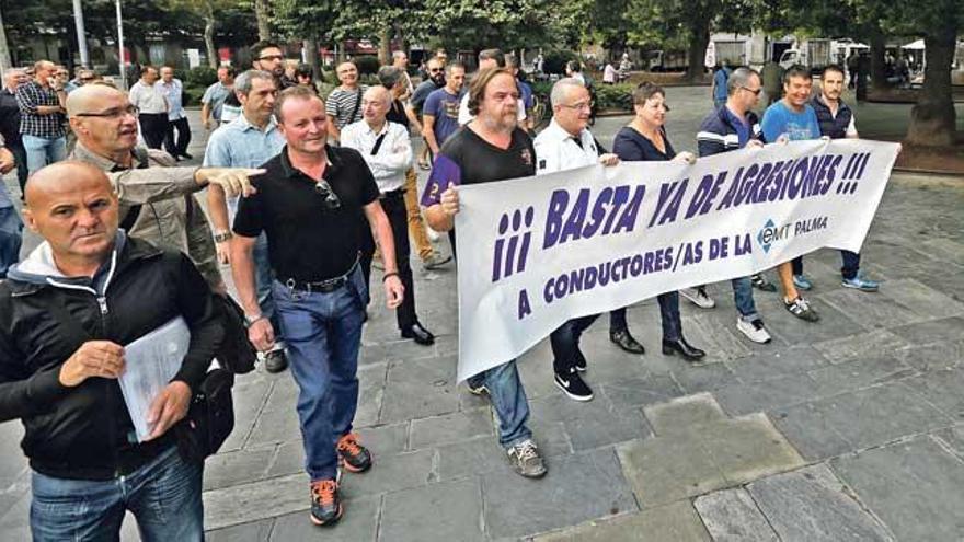 Schluss mit lustig: Palmas Busfahrer protestieren gegen Angriffe am Arbeitsplatz.