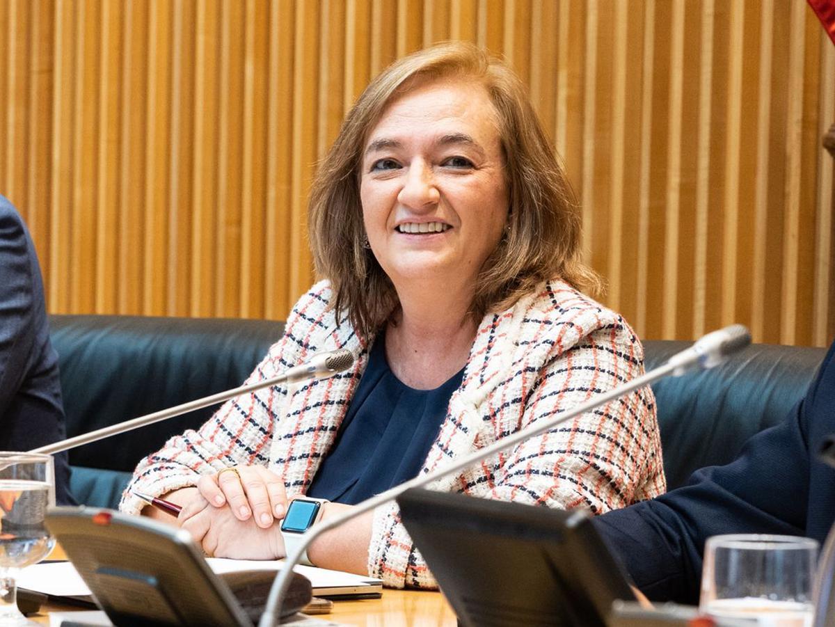 La presidenta de la AIReF, Cristina Herrero, en una comparecencia en el Congreso.