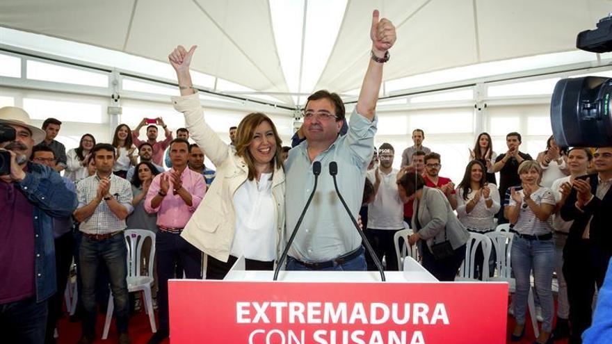 Susana Díaz en Mérida: &quot;El PSOE está en condiciones de gobernar, con razones y argumentos&quot;