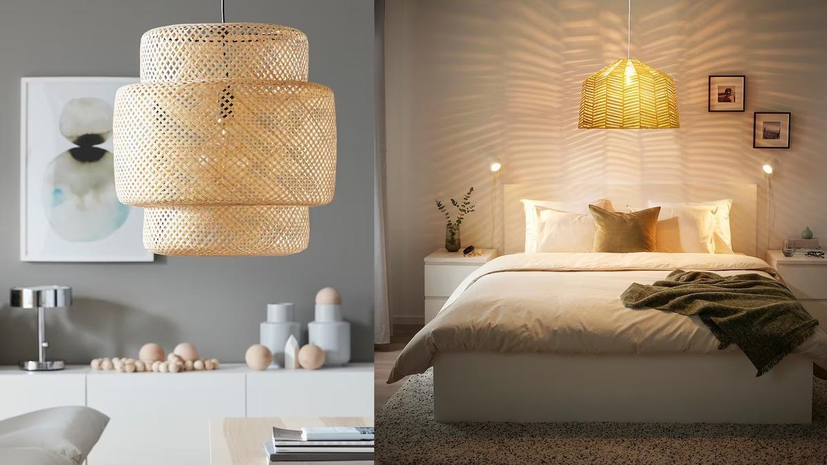 LÁMPARAS DE TECHO IKEA | Ikea le hace la competencia a Ikea con esta nueva  lámpara de techo de ratán