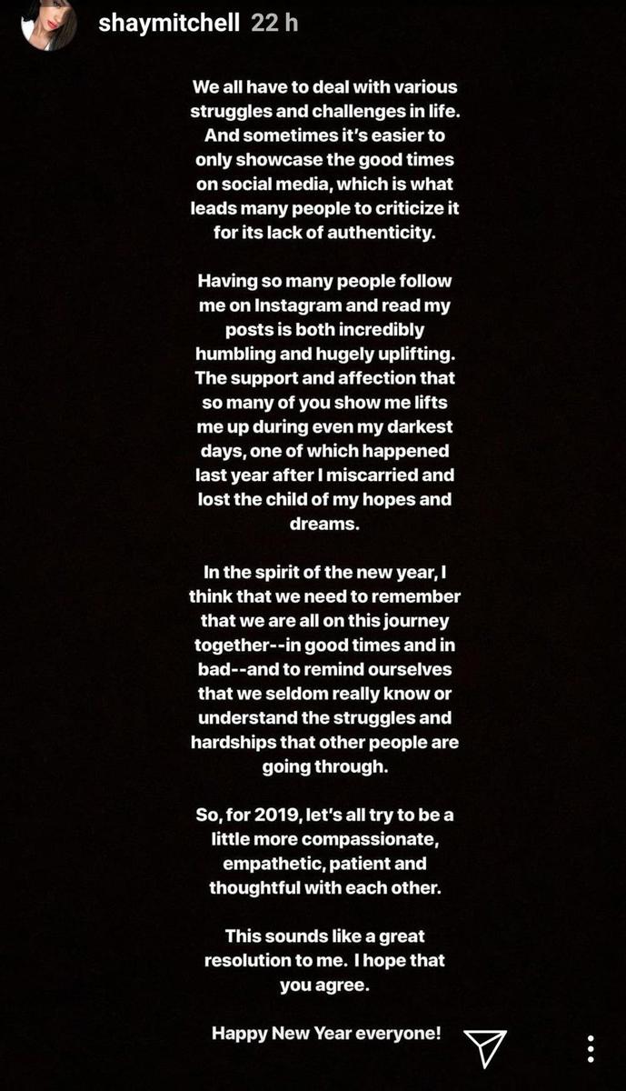 Shay Mitchell habla de su aborto