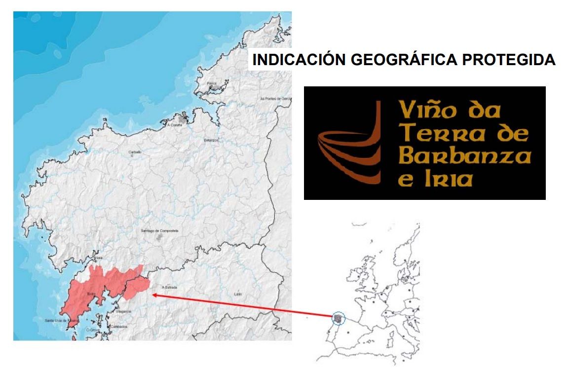 Ámbito de influencia de la IGP Barbanza e Iria.