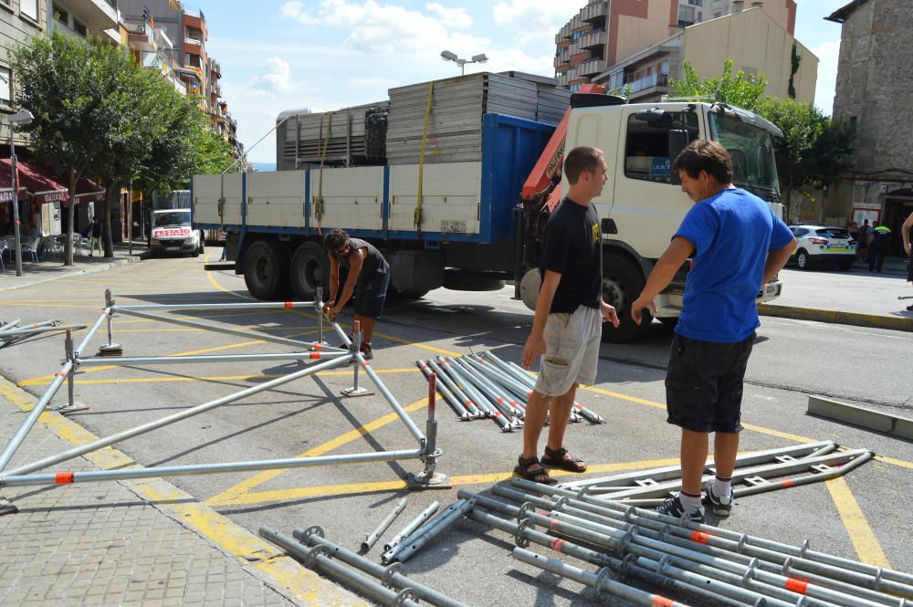 Berga viu immersa en els preparatius de la Diada