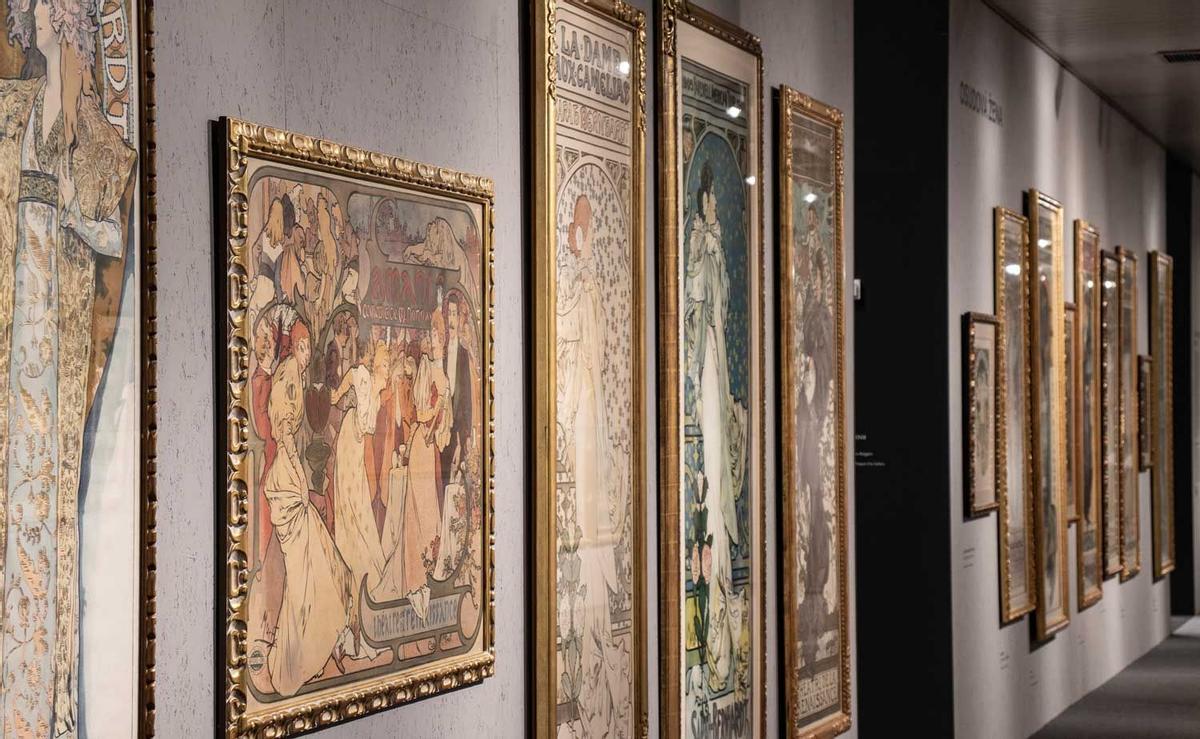 Pósteres de Mucha pertenecientes a la exposición de Brno