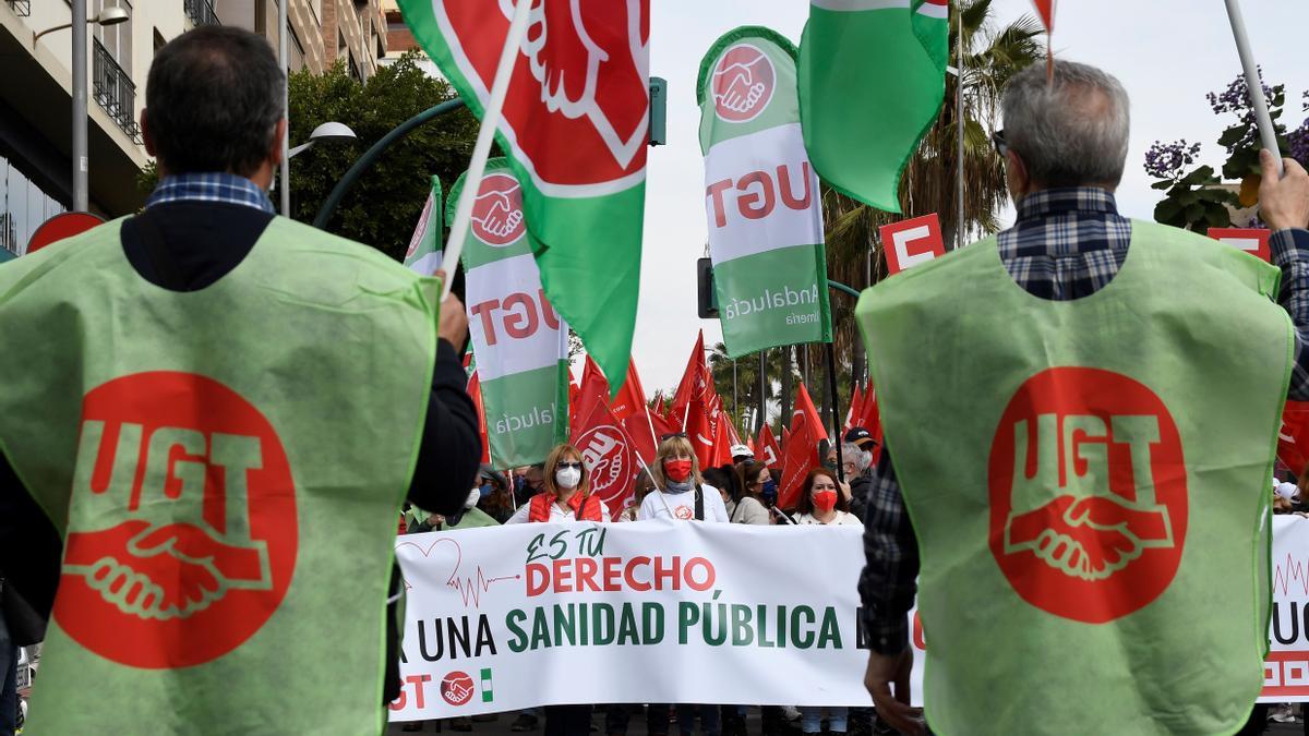 Manifestación en defensa de la sanidad pública en Andalucía.