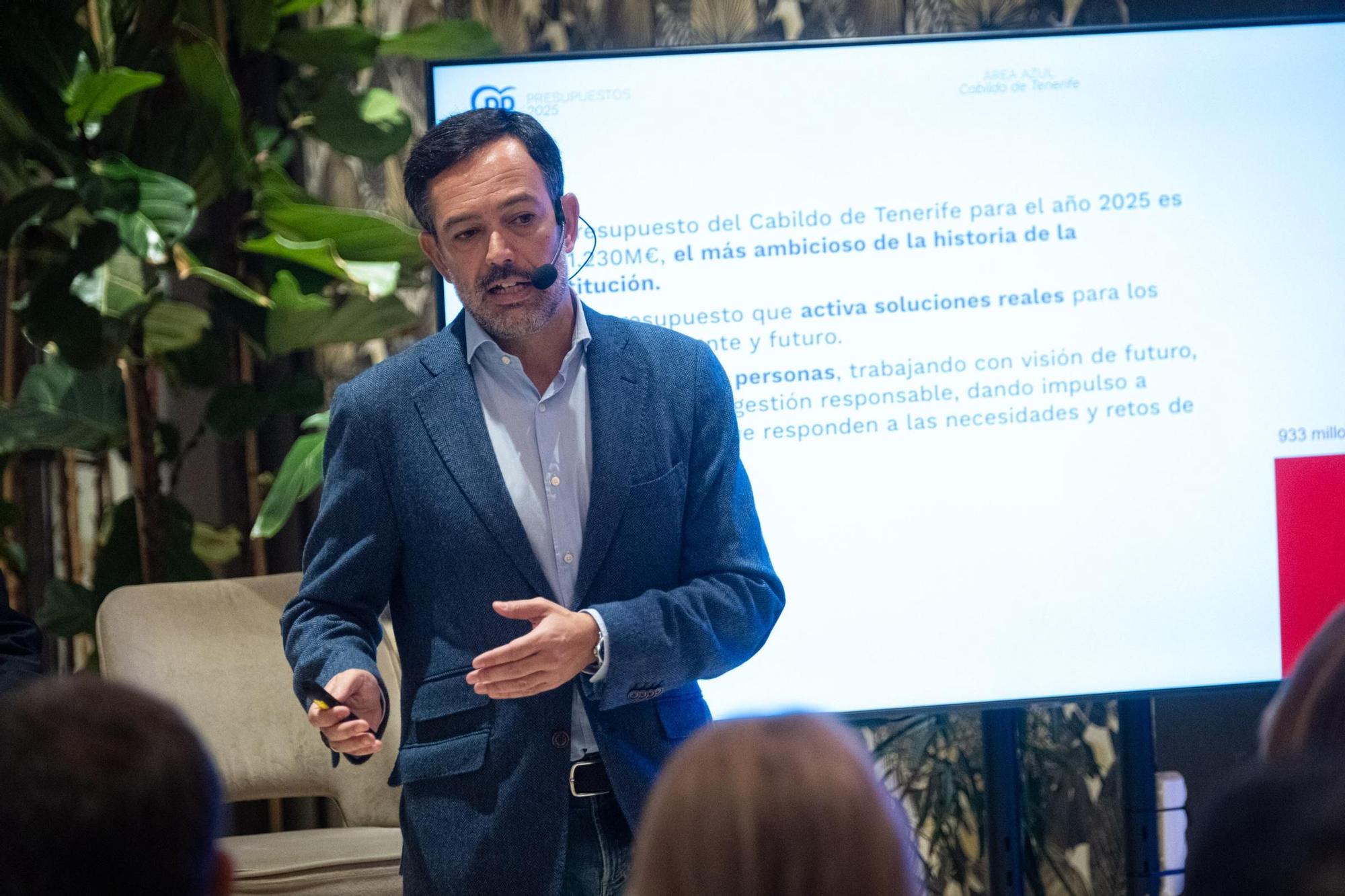 El Partido Popular presenta las líneas estratégicas del presupuesto del Cabildo de Tenerife.