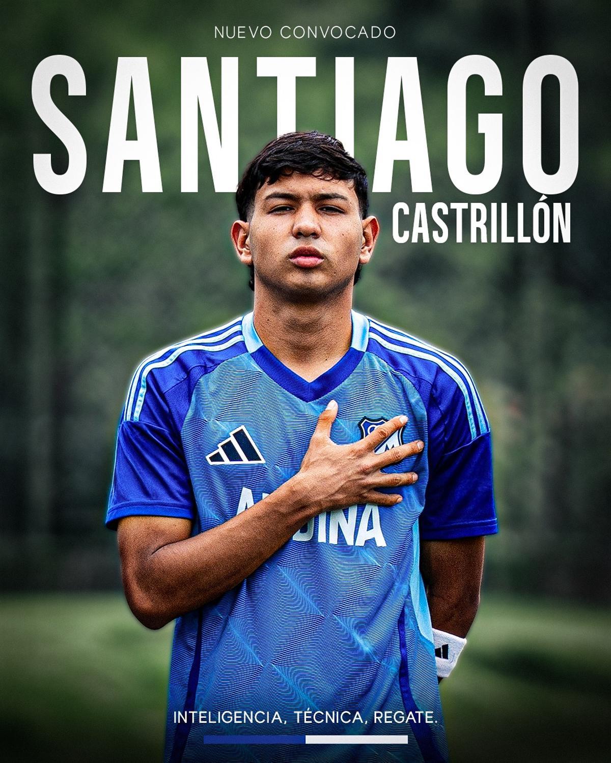 Santiago Castrillón, futbolista de Millonarios