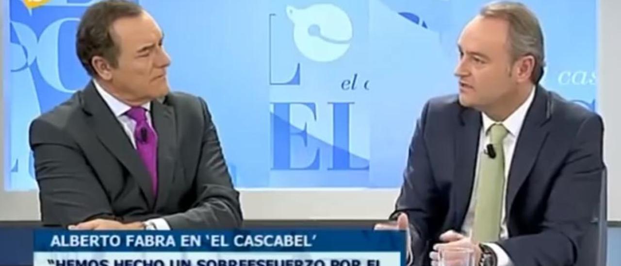 El jefe del Consell en un momentos una entrevista en una cadena estatal.