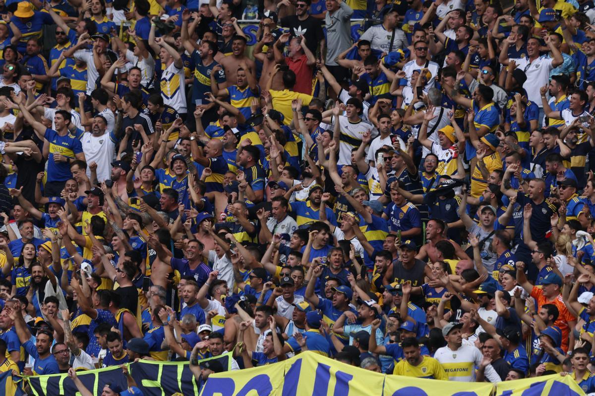 Hinchas de Boca en la final en Maracaná.