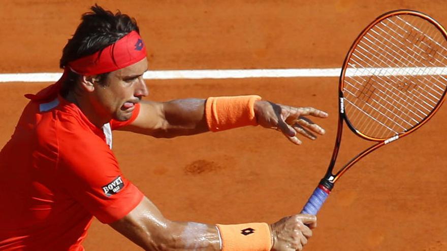 David Ferrer, durante el partido.