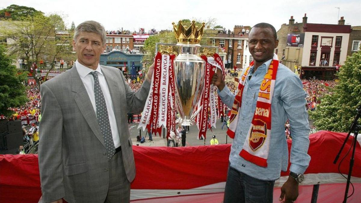 Patrick Vieira conquisto 3 Premier League y 3 FA Cup como jugador del Arsenal