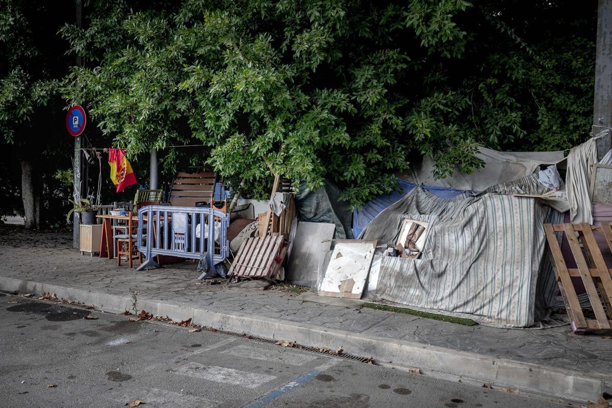 Asentamiento de personas sin hogar en Palma