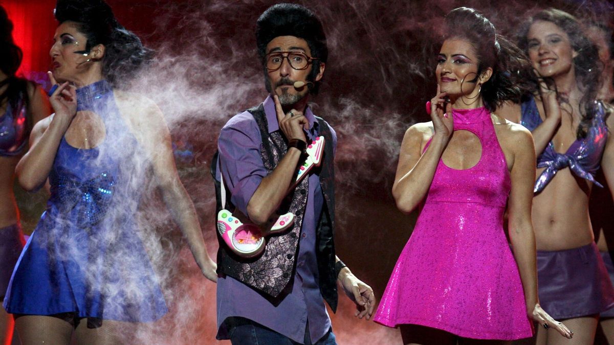 Chikilicuatre durant la seva actuació a Eurovisió el 2008.