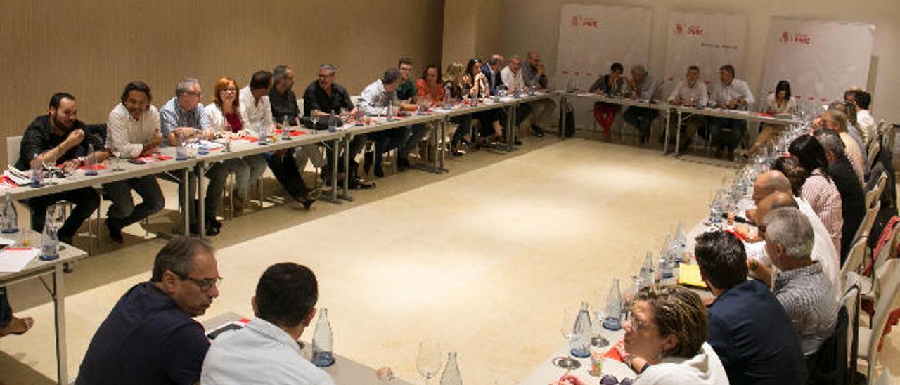 Imagen general de la Comisión Ejecutiva regional del PSOE que se reunió el pasado sábado en La Laguna.