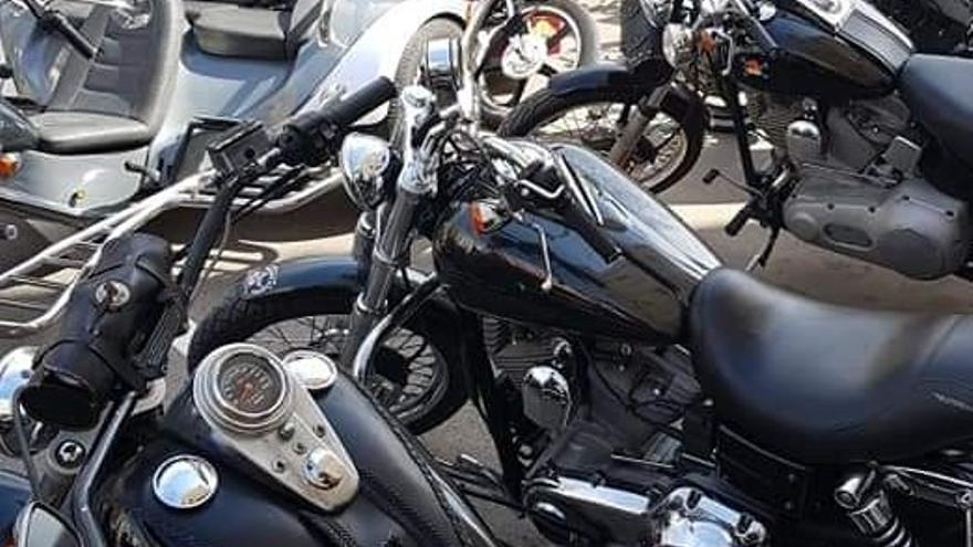 Imagen de Harleys Davidson en la ciudad de Castelló.