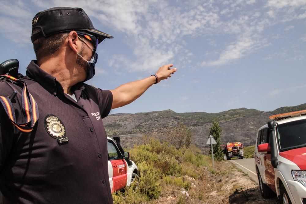 Incendio en la Vall de Gallinera