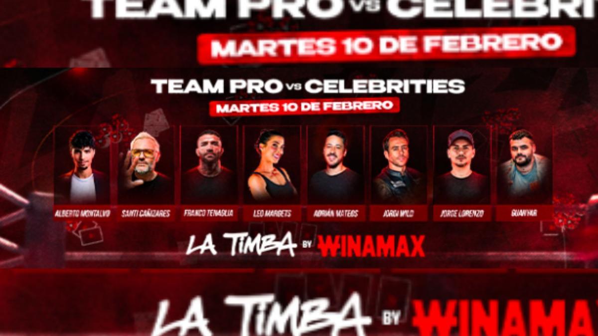 Team Pro vs Celebrities, el próximo 10 de febrero