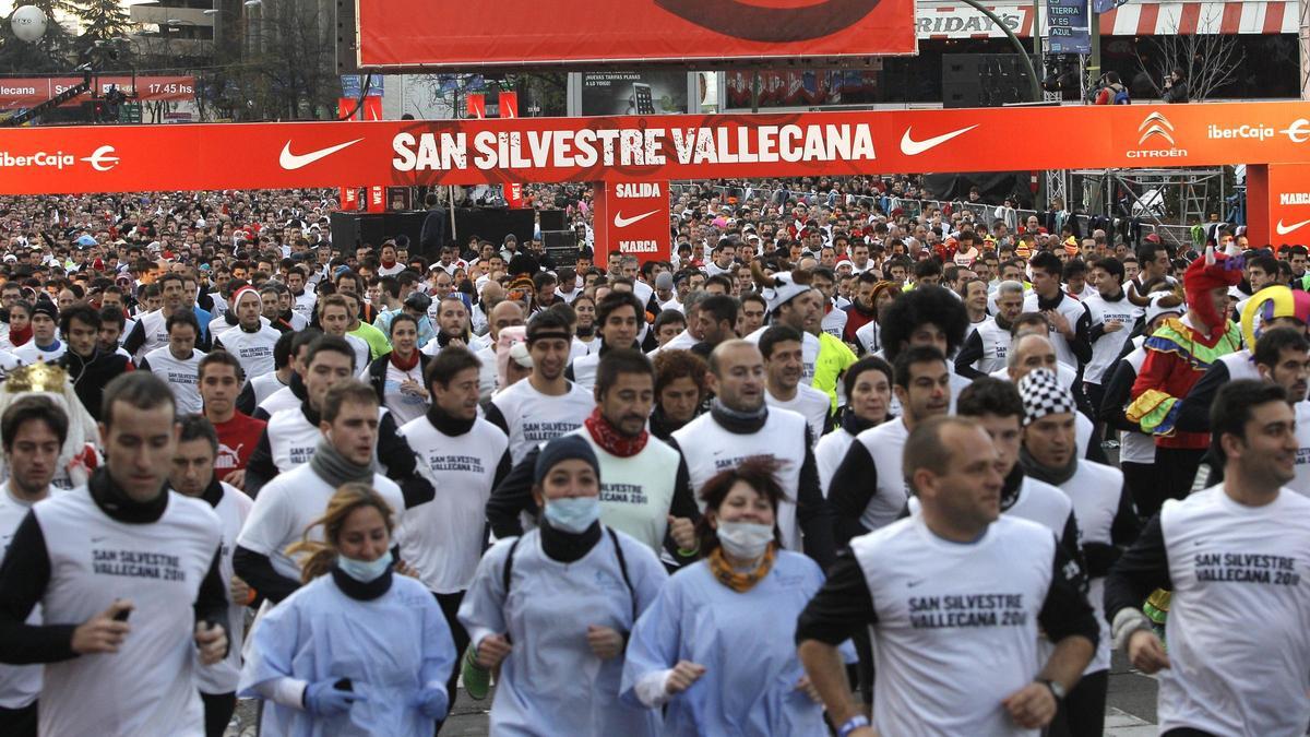 Corredores participando en la San Silvestre Vallecana en otra edición
