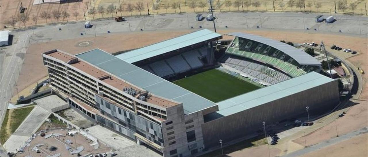 Vista cenital del estadio El Arcángel.