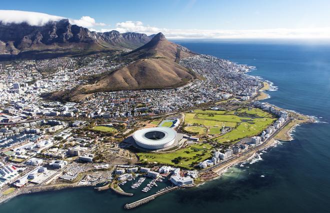 Vista aérea de Ciudad del Cabo