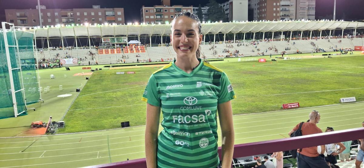 Carmen Avilés, durante una competición.