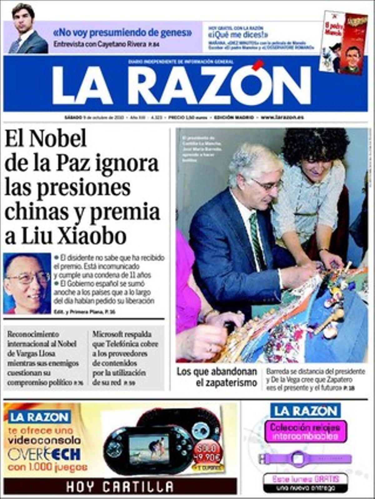 La Razón, 09-10-2010.